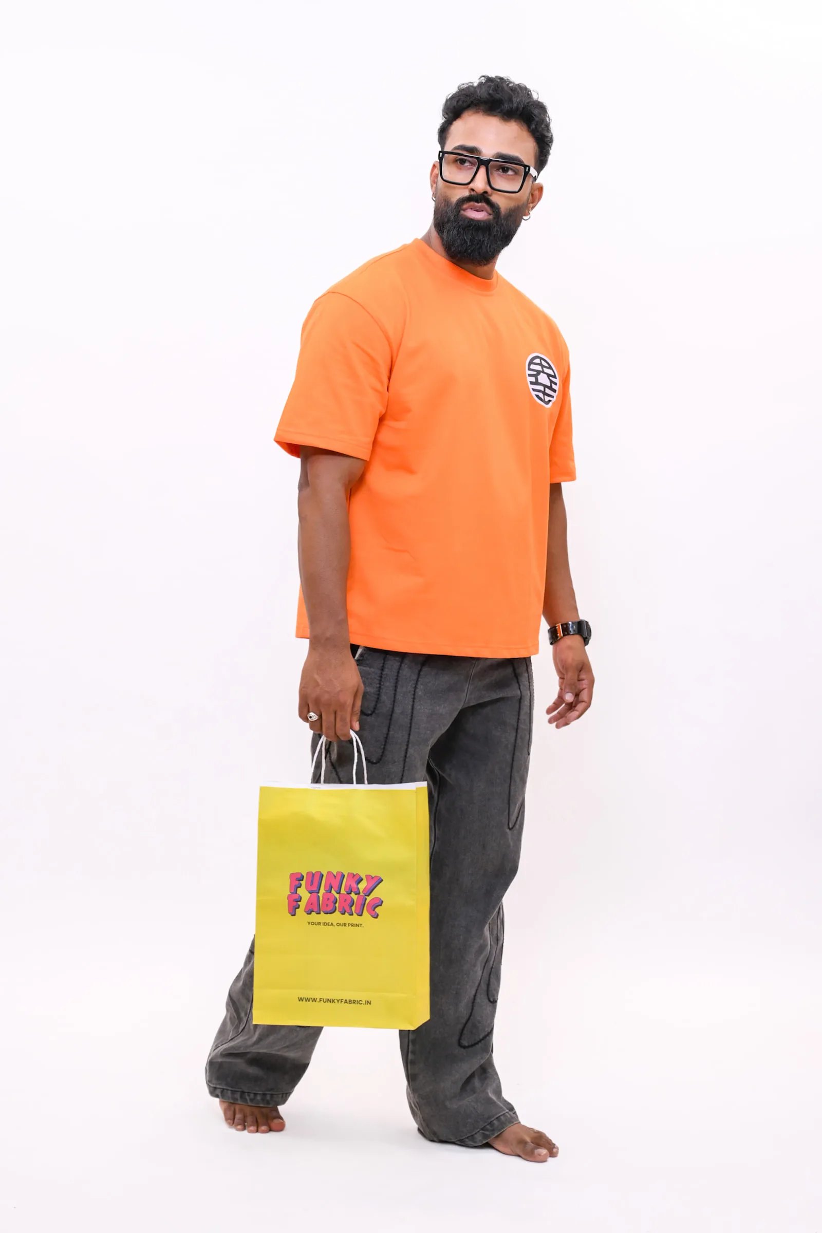 Son Goku Oversized Anime Graphic T-Shirt – Orange