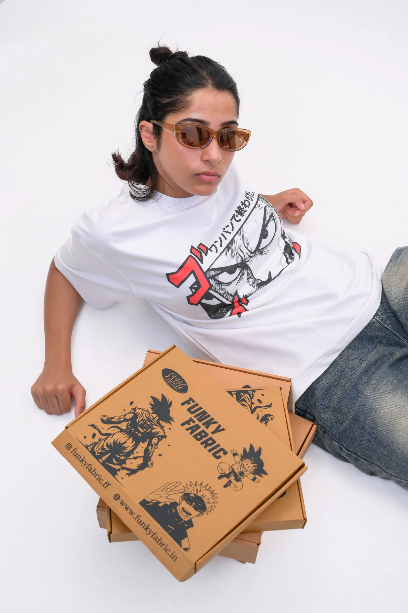 Saitama Oversized Anime Graphic T-Shirt – White